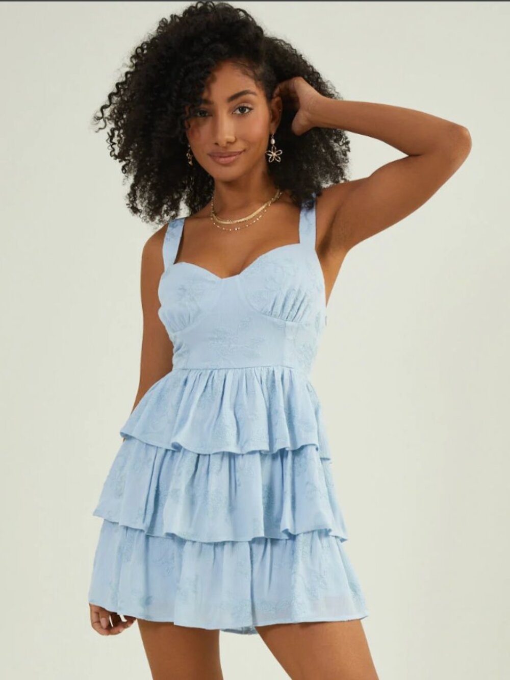 NWT - ALTAR'D STATE Roxie Floral Tiered Mini Dress SIZE S